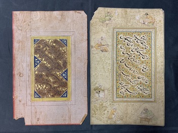 Acht islamitische en Perzische miniaturen en geschriften, Iran en India, 19/20e eeuw