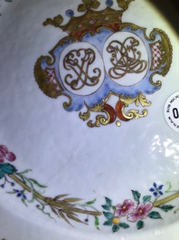 Tien diverse Chinese famille rose borden, Yongzheng en later