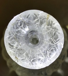A Mughal-style rock crystal huqqa base, India, 19/20th C.