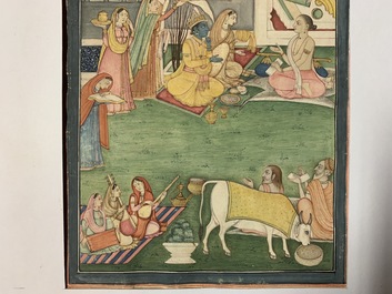 Acht islamitische en Perzische miniaturen en geschriften, Iran en India, 19/20e eeuw