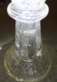 A Mughal-style rock crystal huqqa base, India, 19/20th C.