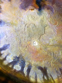Alfred William Finch (1854 &ndash;1930): An Art Nouveau yellow- and ochre-glazed pottery dish