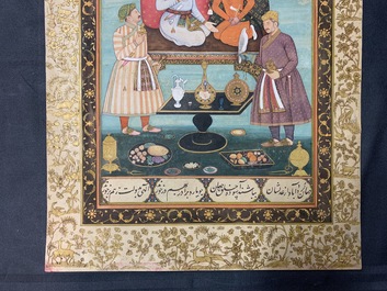 Acht islamitische en Perzische miniaturen en geschriften, Iran en India, 19/20e eeuw