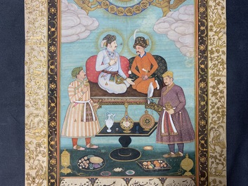 Acht islamitische en Perzische miniaturen en geschriften, Iran en India, 19/20e eeuw
