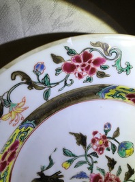 Tien diverse Chinese famille rose borden, Yongzheng en later