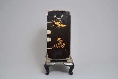 A Japanese gilt-lacquered and Shibayama ivory cabinet, Meiji, 19th C.
