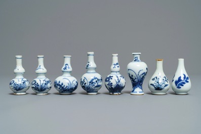 A varied collection of Chinese blue and white wares, Kangxi