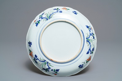 A Chinese famille verte Japanese market dish, Kangxi