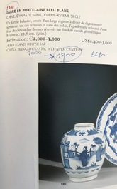 A Chinese blue and white baluster vase, Wanli/Tianqi