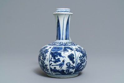 A Chinese blue and white kendi, Wanli