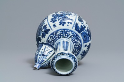 A Chinese blue and white kendi, Wanli