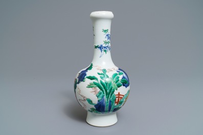 Een Chinese famille verte vaas, Chenghua merk, Kangxi