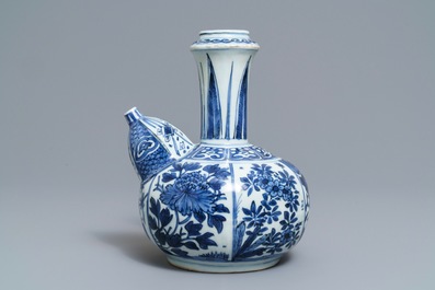 A Chinese blue and white kendi, Wanli