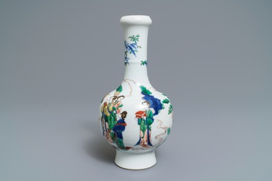 Een Chinese famille verte vaas, Chenghua merk, Kangxi
