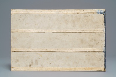 A Chinese famille rose 'river landscape' plaque, ca. 1900