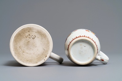 Two Chinese famille rose and Mandarin design mugs, Qianlong