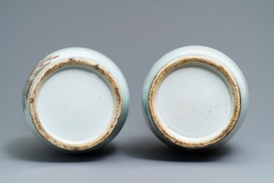 Une paire de vases en porcelaine de Chine qianjiang cai, 19/20&egrave;me