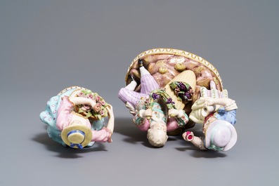 Two Meissen porcelain groups, Germany, 19/20th C.