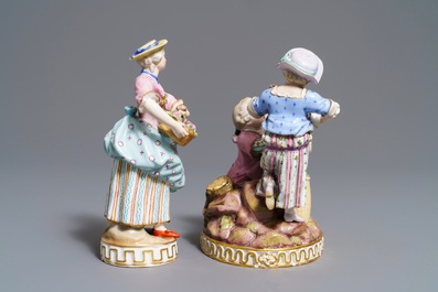 Two Meissen porcelain groups, Germany, 19/20th C.