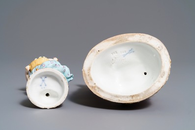 Two Meissen porcelain groups, Germany, 19/20th C.