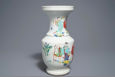 A Chinese famille rose 'Immortals' vase, 19th C.