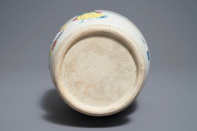 A Chinese famille rose 'Immortals' vase, 19th C.