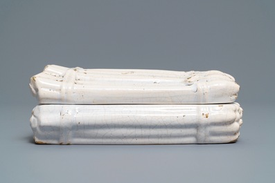 A white Brussels faience asparagus tureen, 18th C.
