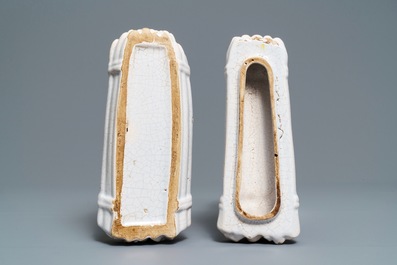 A white Brussels faience asparagus tureen, 18th C.