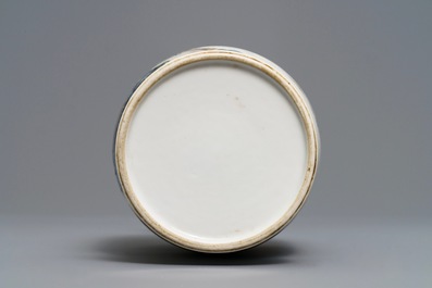 A Chinese qianjiang cai landscape vase signed Wang Yeting, 20th C.