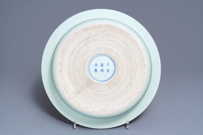 A Chinese famille verte basin, Kangxi mark and of the period