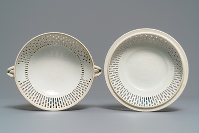 Un bol &agrave; ch&acirc;taignes et son couvercle en porcelaine de Chine d&rsquo;exportation, Qianlong