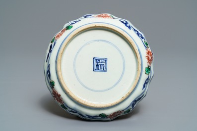 A Chinese wucai ko-sometsuke dish for the Japanese market, Fu mark, Tianqi