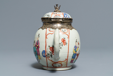 Four Chinese famille rose and blue and white jugs and teapots, Kangxi/Qianlong