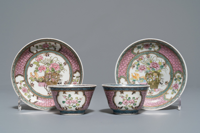 Une collection vari&eacute;e en porcelaine de Chine famille rose et grisaille, Yongzheng/Qianlong