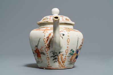 Four Chinese famille rose and blue and white jugs and teapots, Kangxi/Qianlong