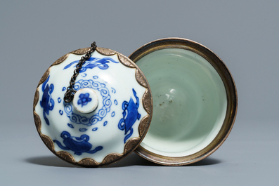 Four Chinese famille rose and blue and white jugs and teapots, Kangxi/Qianlong