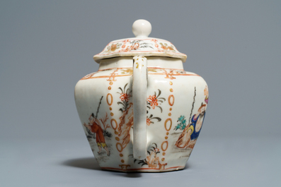 Four Chinese famille rose and blue and white jugs and teapots, Kangxi/Qianlong