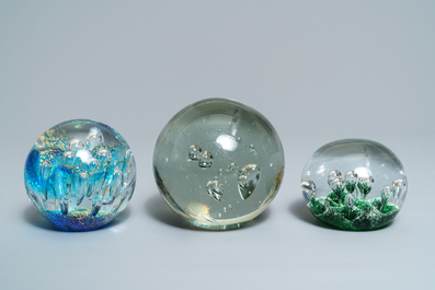 Thirteen glass paperweights, France, 18/20th C.