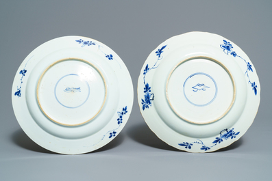 A fine collection of Chinese blue and white and famille rose porcelain wares, Kangxi/Qianlong