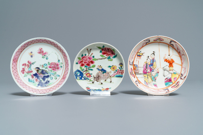 A fine collection of Chinese blue and white and famille rose porcelain wares, Kangxi/Qianlong