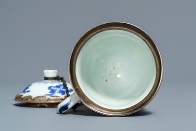 Four Chinese famille rose and blue and white jugs and teapots, Kangxi/Qianlong