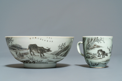 Une collection vari&eacute;e en porcelaine de Chine famille rose et grisaille, Yongzheng/Qianlong