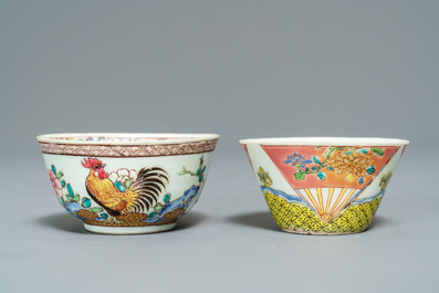 Un bel ensemble d'objets &agrave; th&eacute; en porcelaine de Chine famille rose, Yongzheng/Qianlong