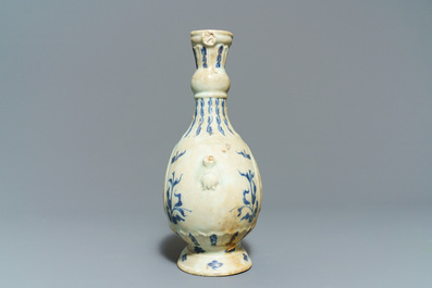 A Chinese shipwreck blue and white Islamic market 'aftaba' ewer and twelve cups, Transitional period