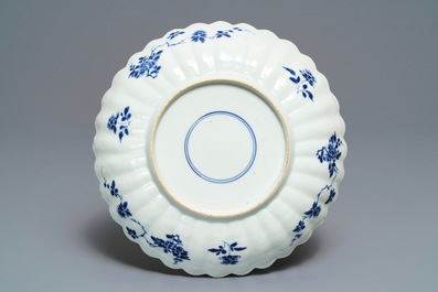 A Chinese verte-Imari 'lady and squirrel' plate, Kangxi