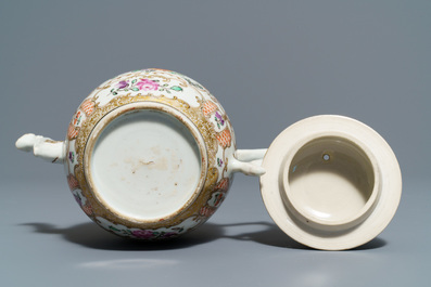 A Chinese famille rose and gilt part tea service, Qianlong