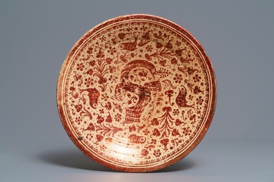 Three Hispano-Moresque lusterware dishes, Spain, 16th C.