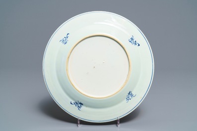Vier Chinese blauw-witte 'Romance of the Western chamber' borden, Yongzheng