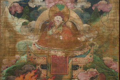 A 'Padmasambhava' thangka, Tibet, 18/19th C.