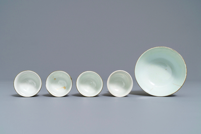 A varied collection of Chinese 'Bleu de Hue' Vietnamese market wares, 19th C.